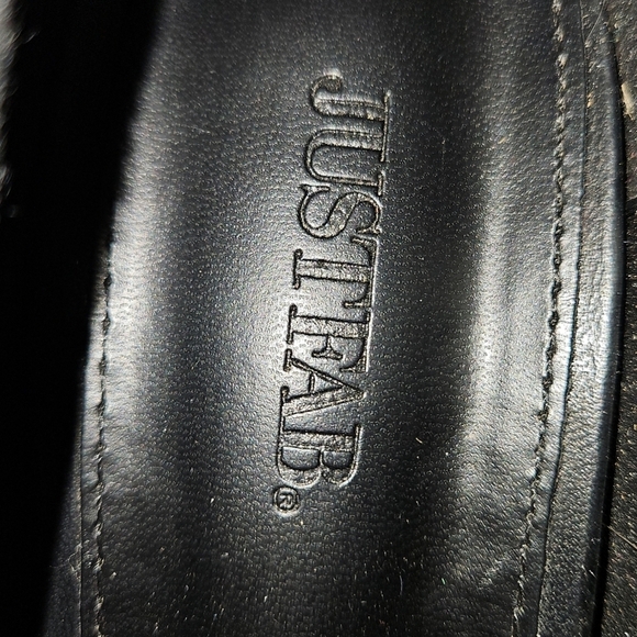 JustFab Women's Gisselle Black Leather Pointy Heels Size 9.5 - Picture 4 of 6